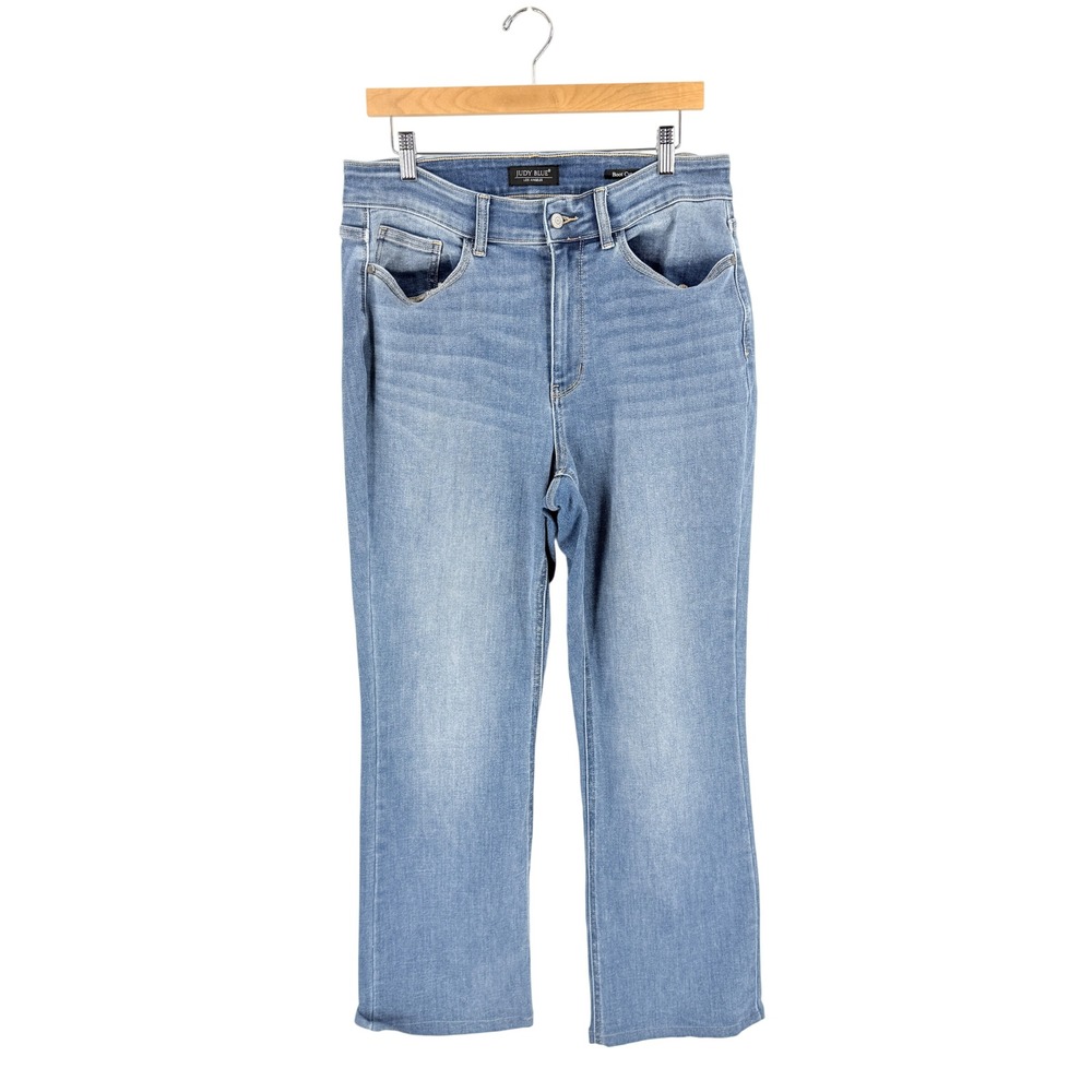 Judy Blue Bootcut Jeans Blue 14W High Rise Stretch Denim Boho Western Boutique